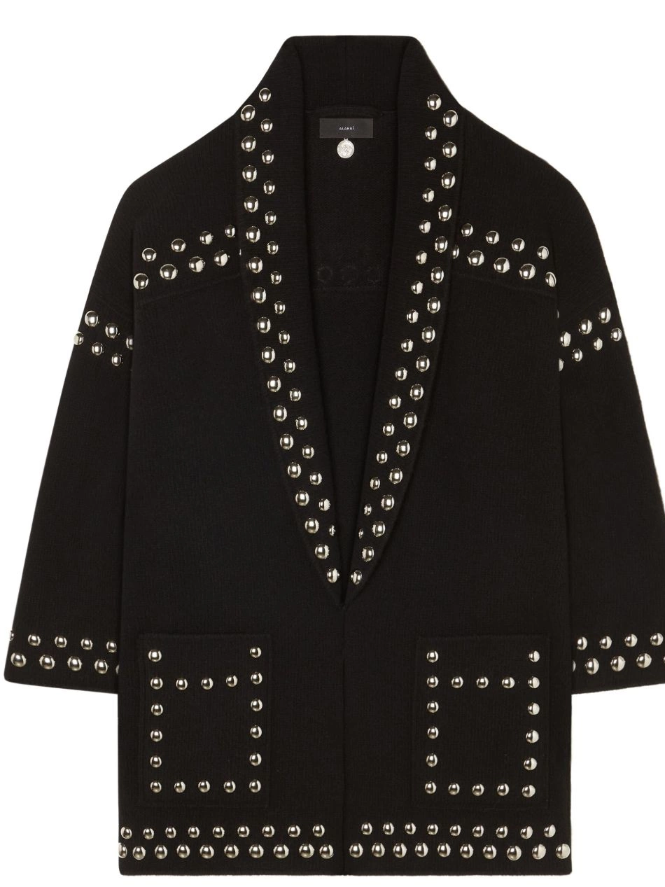 Affordable stud-embellished Alanui virgin-wool Women cardigan 0715